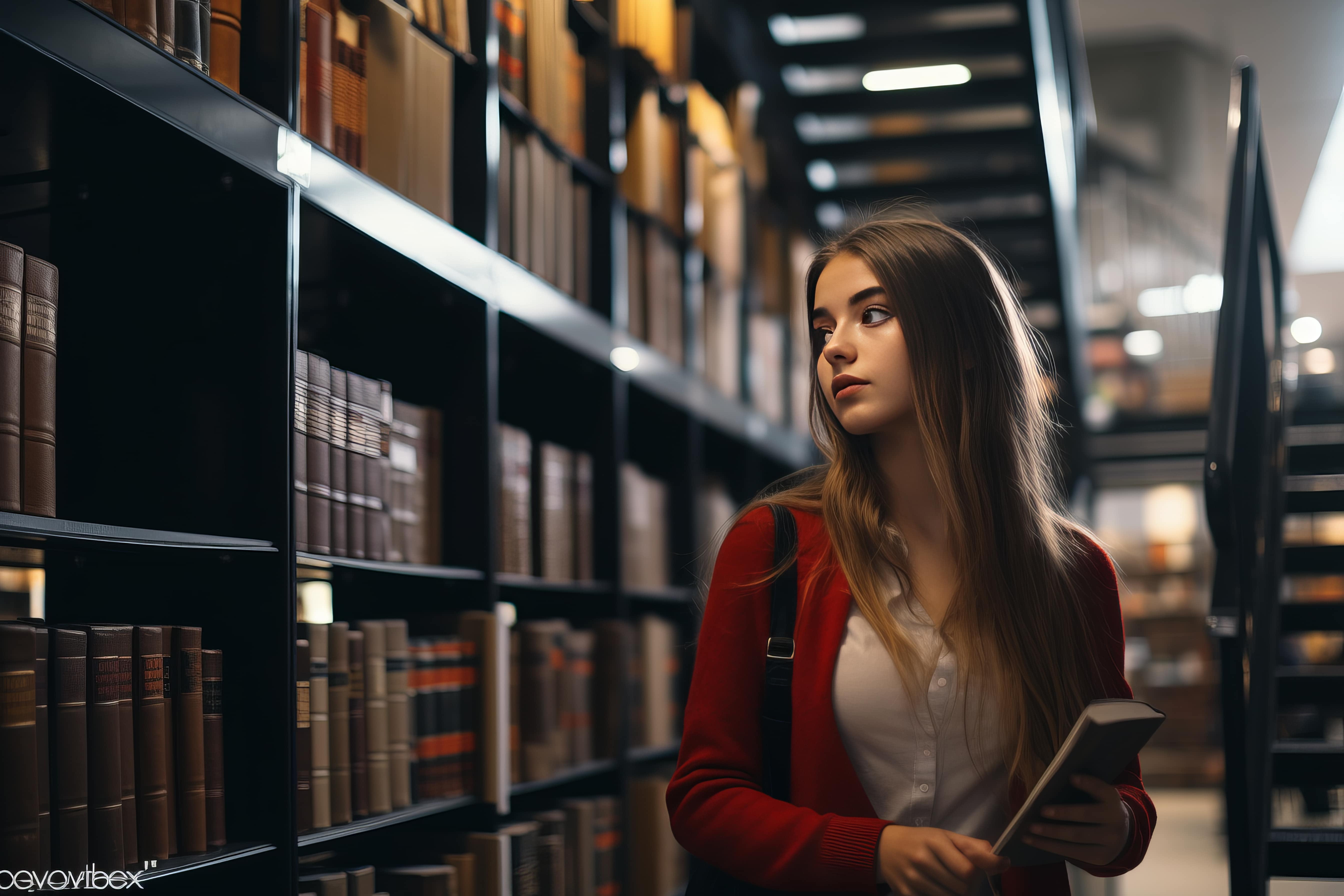 students studying in the library