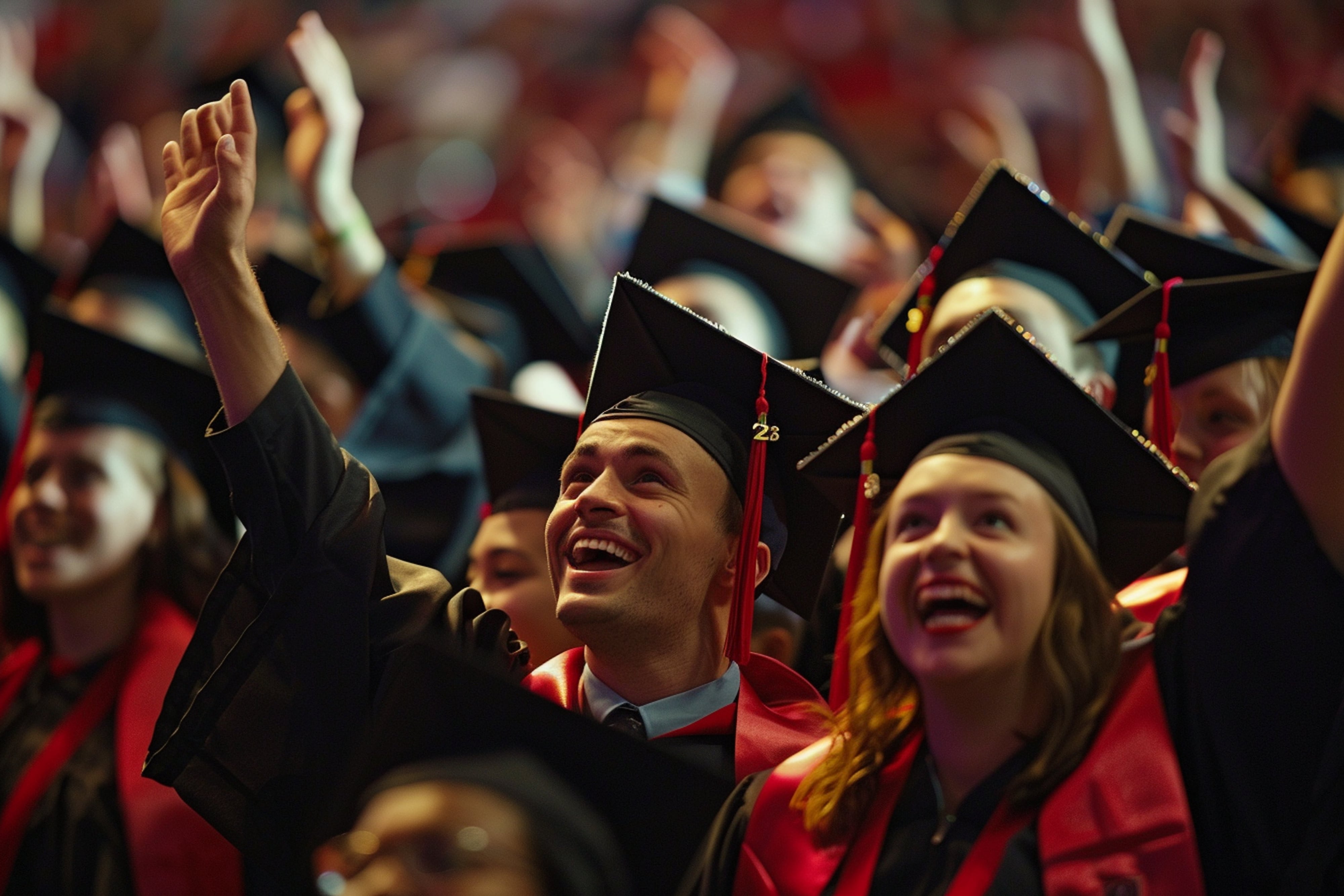 Monarch  students at an Army Commissioning Ceremony on campus