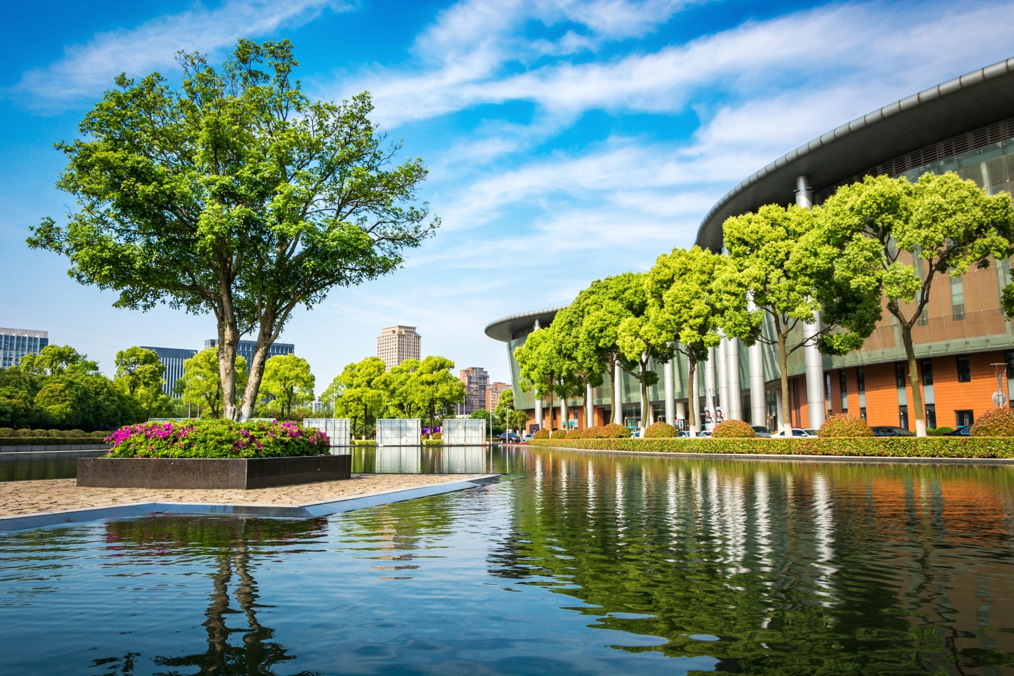 Fountain on Academic Walk.
