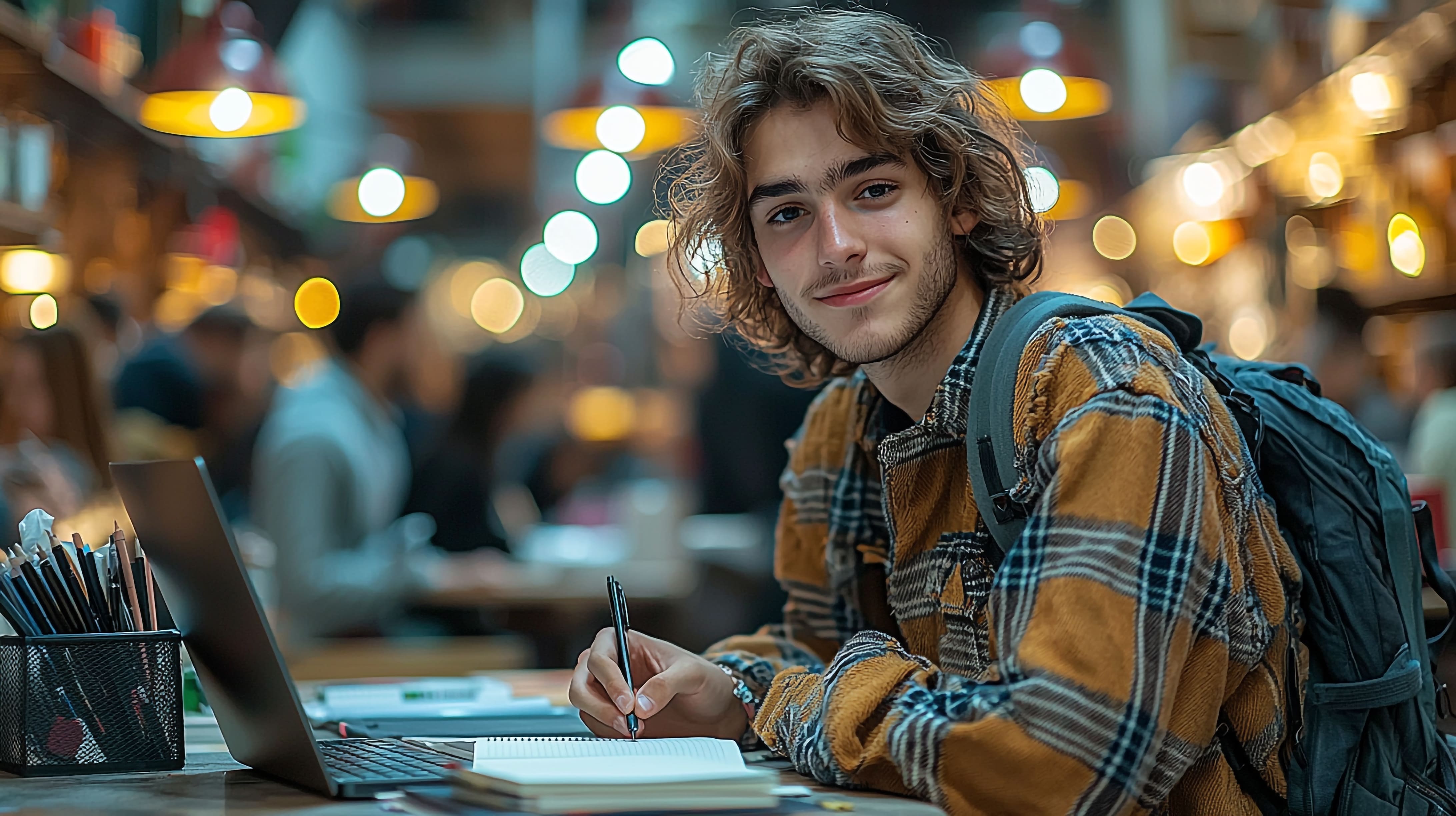 Monarch science student in the lab