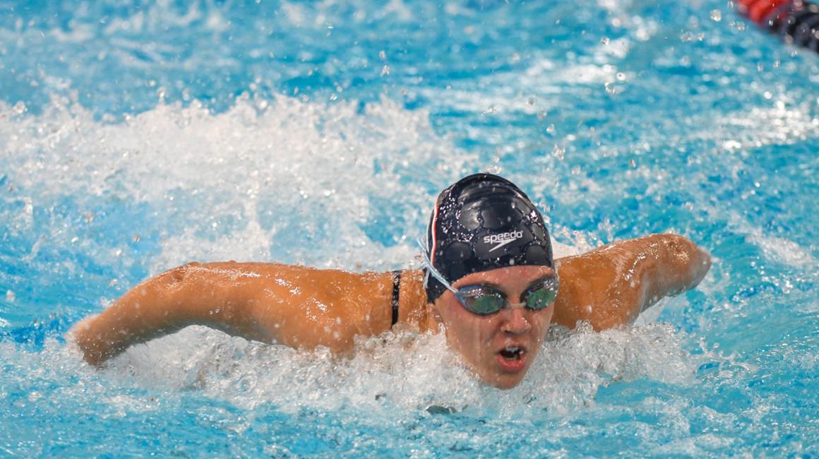 Monarch swimmer Haley Scholer swims in a meet