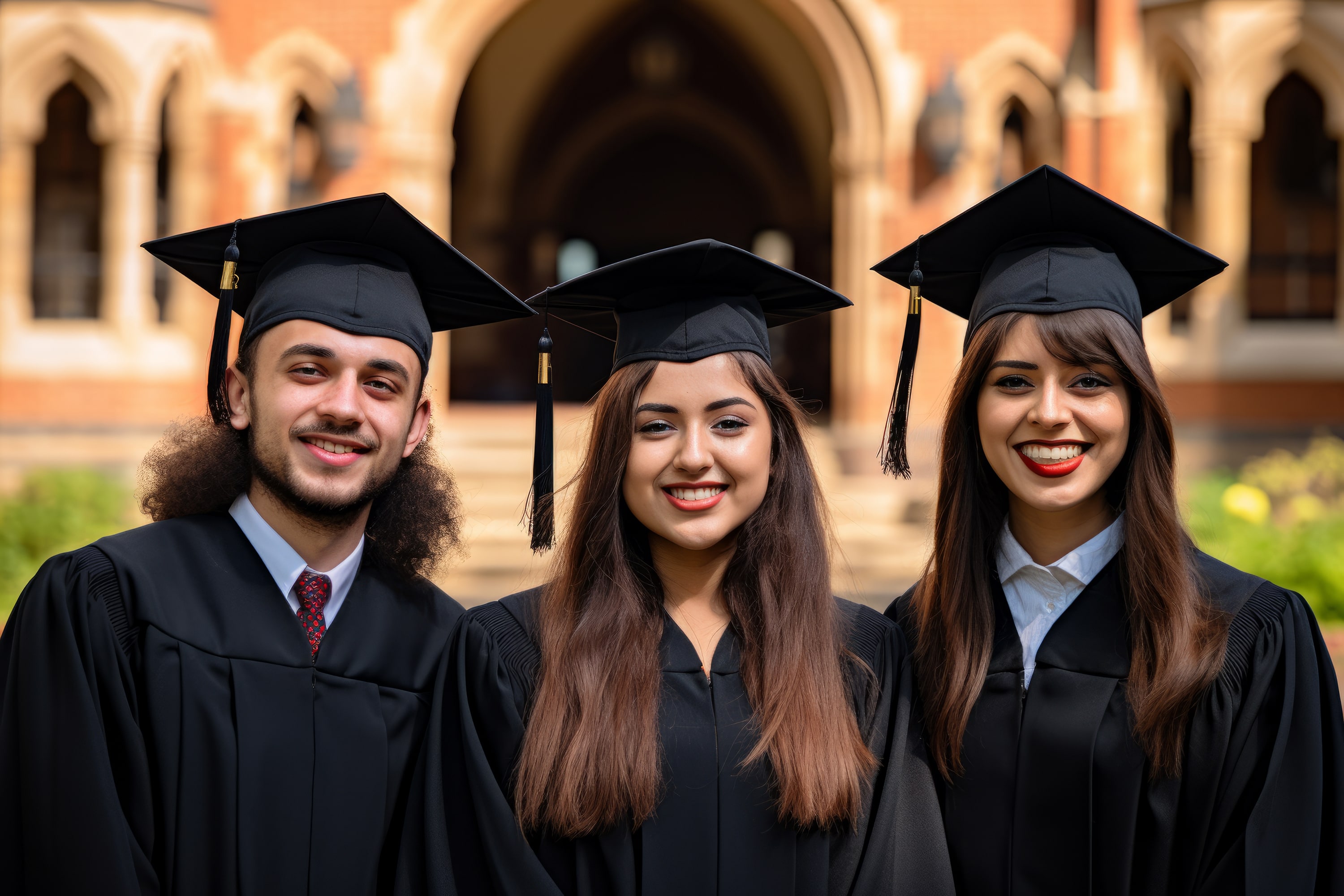 Monarch Students in Law building